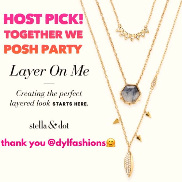 Stella & Dot | Gold + Tourmaline Quartz Nova Pendant Layering Necklace - Picture 1 of 10